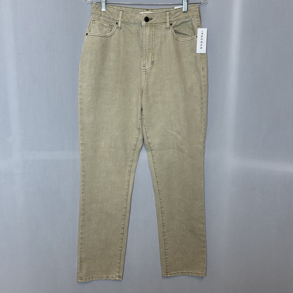 Pacsun‎ Pants Womens 27 Beige Mom Jeans Straight Leg - Picture 1 of 16
